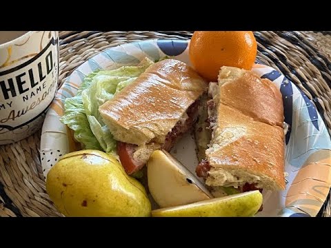 BLT on Frenchp Bread, Coffee and Fresh Fruit Fruit!