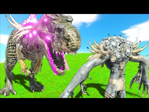 Elemental Trex Fights NEW Terrifying SCOURGE UNIT!! In Animal Revolt Battle Simulator Mods!