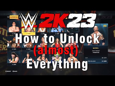 WWE 2K23 How to Unlock (almost) Everything Tutorial