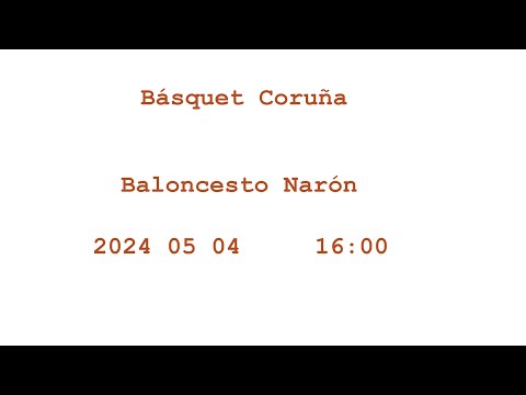 Básquet Coruña - Baloncesto Narón 11 2a Fase 2024-05-04 16:00