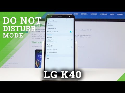 How to Allow Do Not Disturb Mode in LG K40 - Mute Sounds