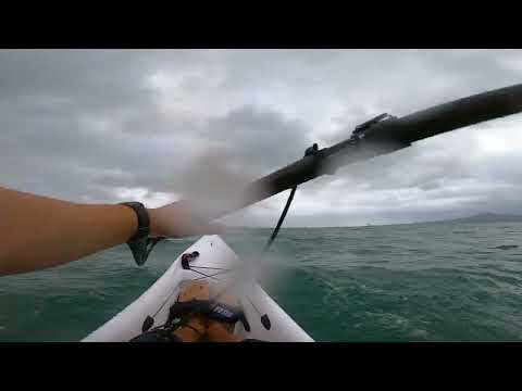 Paddling the Fennix Swordfish S surfski upwind
