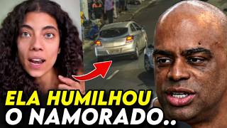 Feminist humiliates boyfriend for giving a ride to her friend.