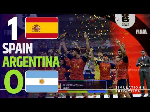 ⚽ ESPAÑA 1-0 ARGENTINA | Highlights  |  Copa Mundial 2026 | Simulación/Recreación Videojuego