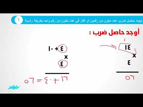 ضرب عدد مكون من رقمين أو أكثر في عدد مكون من رقم واحد - الرياضيات - الصف الثالث الابتدائي