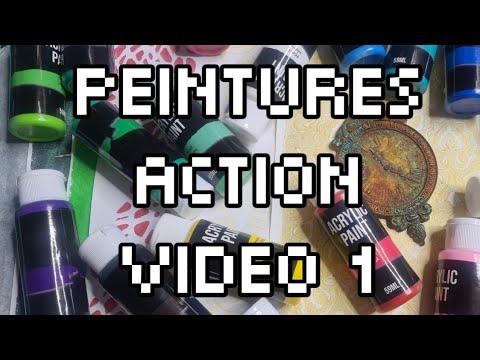 Les peintures Action || coffret 20 couleurs || vidéo 1 || #action #peintureacrylique #gelpress