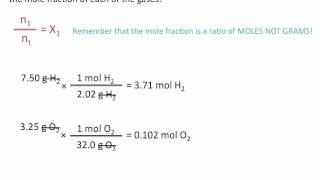 Partial Pressures of Gases and Mole Fractions - Chemistry Tutorial
