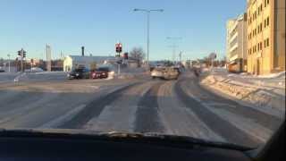 preview picture of video 'Driving on a sunny winter day in Finland, Rovaniemi'