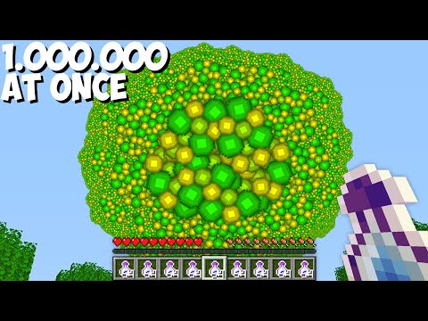 What if you THROWED 1.000.000 XP POTIONS AT ONCE in Minecraft ? ENDLESS EXPERIENCE !