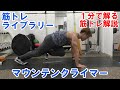 【1分で解る筋トレ解説】マウンテンクライマー【筋トレライブラリー】