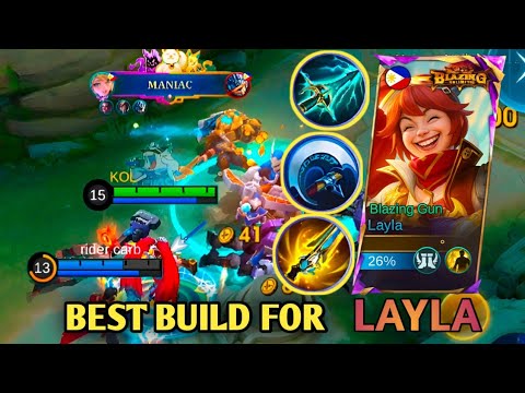LAYLA 100% CRITICAL DAMAGE BUILD LAYLA AUTO KILL ENEMIES