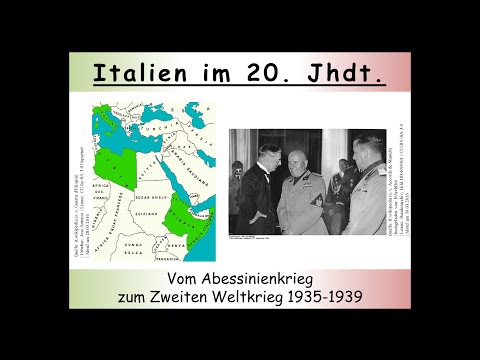 Das faschistische Italien vom Abessinienkrieg bis zum Ausbruch des Zweiten Weltkriegs 1935-1939 3/3