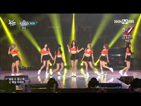150813 AOA 에이오에이   Heart Attack 심쿵해 Remix  @ 엠카운트다운 M! Countdown FEELz in LA