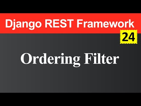 Ordering Filter in Django REST Framework Hindi