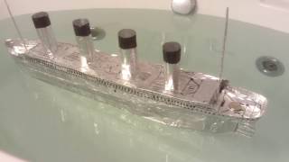 The Sinking of the Gigantic (Aluminum Foil Model Ship)
