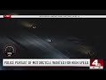 Police Pursuit Of Motorcyclist Wanted For High Speed In Orange County