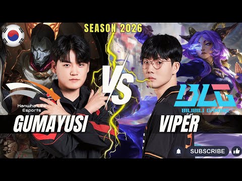 HLE Gumayusi vs BLG Viper - Gumayusi JHIN vs Viper YUNARA ADC - Patch 26.1 KR Ranked | lolrec