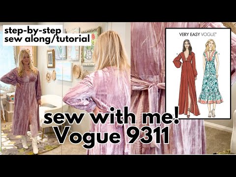 TEACH YOURSELF TO SEW! With Very Easy Vogue 9311 Dress : ) #sewingtutorialforbeginners #sewalong