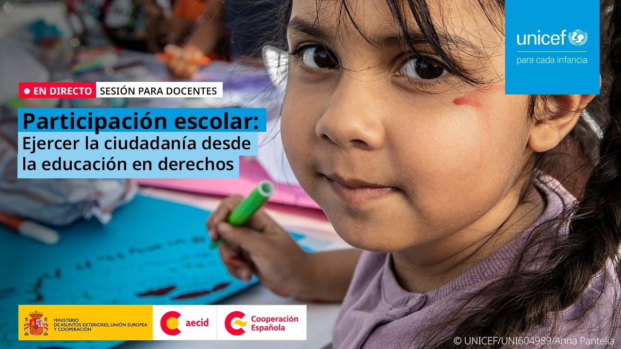Sesión "Participación escolar: Ejercer la ciudadanía desde la educación en derechos de la infancia"