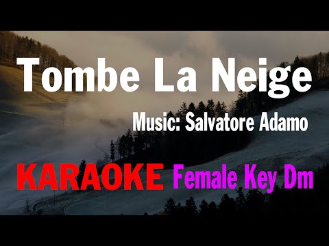 Tombe La Neige - Karaoke Female Key Em