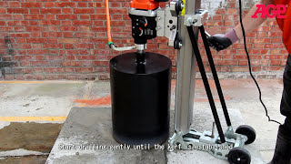 (English) RIG-MOUNTED DIAMOND CORE DRILL MOTORS DM10 DM14 OPERATION 壁孔機 操作示範