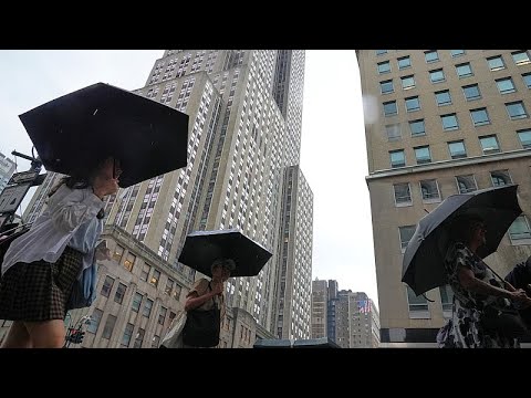 Heavy rain triggers flash floods and travel chaos on US East Coast