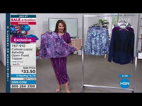 Colleen Lopez Batwing OpenFront Topper