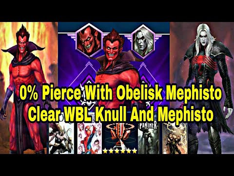 0% Pierce With Obelisk Mephisto Clear WBL Knull Stage 5 And Mephisto Stage 2 - Marvel Future Fight