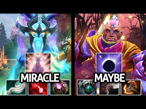 Miracle- Leshrac VS Maybe Anti Mage Battle of Counter Plays Cancer Game 7.21 Dota 2