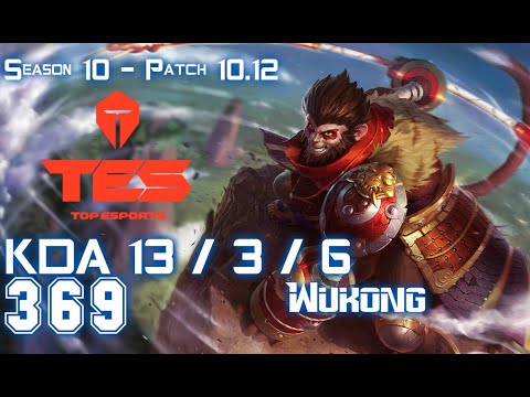 TES 369 WUKONG vs CAMILLE Top - Patch 10.12 KR Ranked