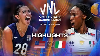 USA 🇺🇸 vs. Italy 🇮🇹 - Highlights | Week 1 | Women's VNL 2025