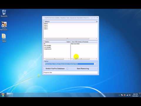 FoxPro Remove Text, Spaces & Characters From Fields Software