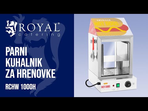 videoposnetek - Parni kuhalnik za hrenovke - 100 hrenovk - 25 žemljic - 1000 W