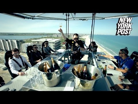 Now you can eat dinner hanging 150 feet above the ground