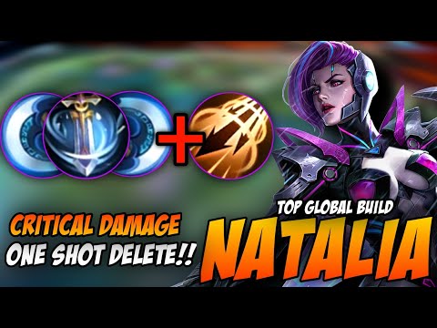 NATALIA GRIM STRANGLER, 1 SHOT DELETE FOR THIS CRITICAL BUILD | NATALIA TOP GLOBAL BUILD - MLBB.