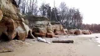 Veczemju klintis - Veczemju seashore cliffs - Скалы Вецземью на морском берегу, Latvia
