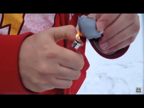 Why does snow turn black when it's burned