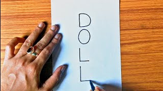 VERY EASY Doll Drawing  How to Draw a Doll Using T