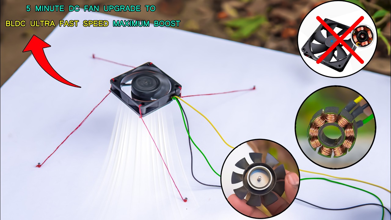 5 MINUTE DC FAN UPGRADE TO BLDC ULTRA FAST SPEED MAXIMUM BOOST