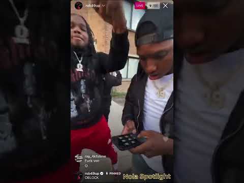 Rob49 in Oblock shooting music video with Chicago artist Shoebox baby. NOLA branching out!🔥🦅