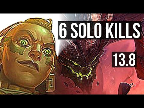 ILLAOI vs MALPHITE (TOP) | 6 solo kills, 400+ games | KR Master | 13.8