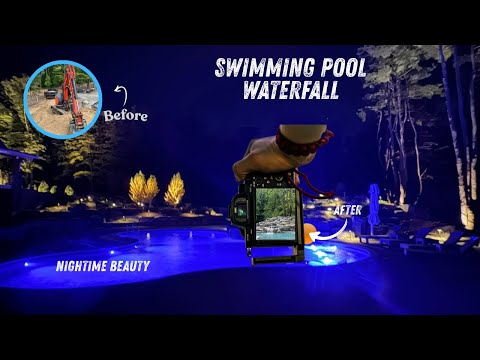 Swimming Pool Waterfall in Saratoga NY