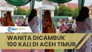 Wanita di Aceh Dicambuk 100 Kali karena Berzina, Selingkuhannya Eks Pejabat Hanya Dicambuk 15 Kali