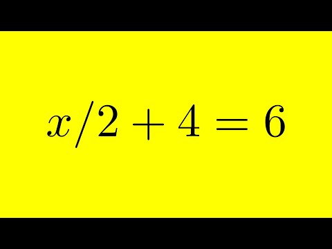 Solving Equation x/2 + 4 = 6 Step by Step Tutorial