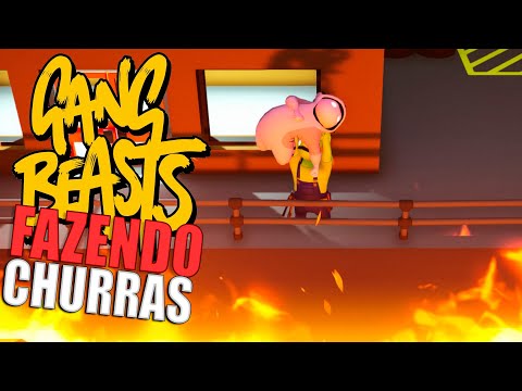 Escape the incinerator in Gang Beasts