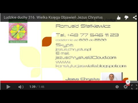 Ludzkie duchy 316. Wielka Księga Objawień Jezus Chrystus