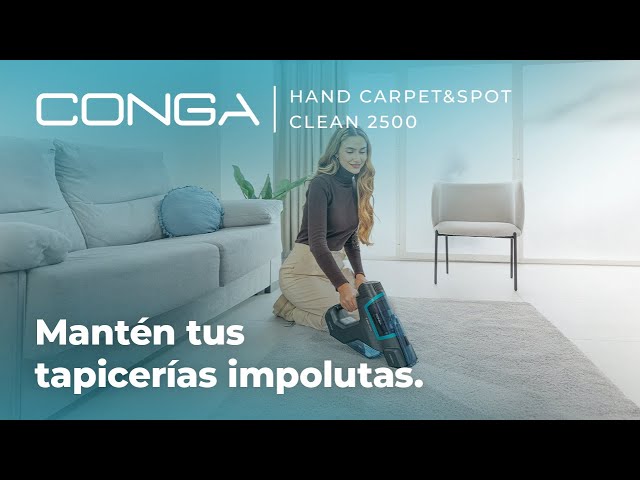 Cecotec Conga MotorHand Carpet&Spot Clean 2500 Aspirador Portátil de Estofos a Bateria 16.8V 100W video