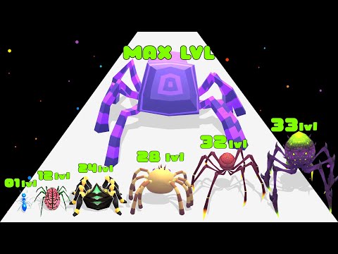 INSECT EVOLUTION RUN 3D - Level Up Spider (NOOB PRO HACKER GOD)