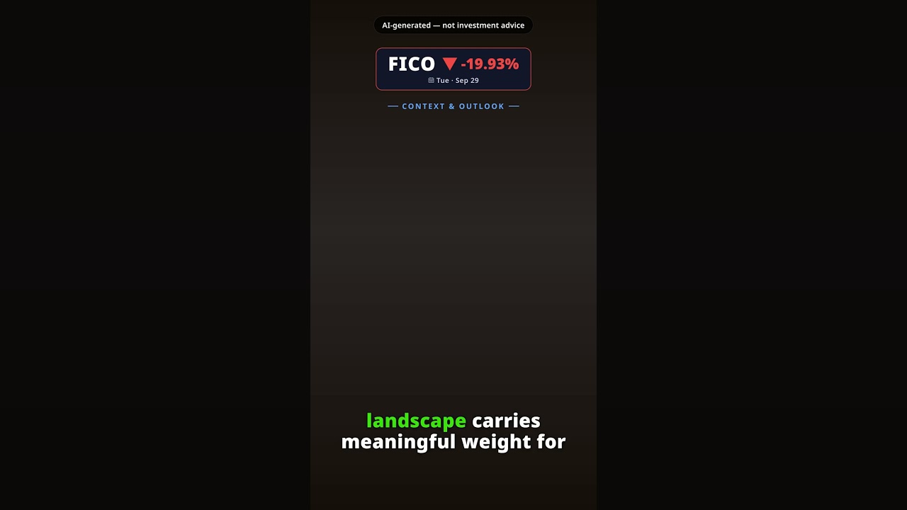 Why Is Fair Isaac Stock Sliding Today? FICO -19.93% (Sep 29)