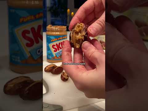 Healthy Snickers Bars ✨ chocolate covered stuffed dates
